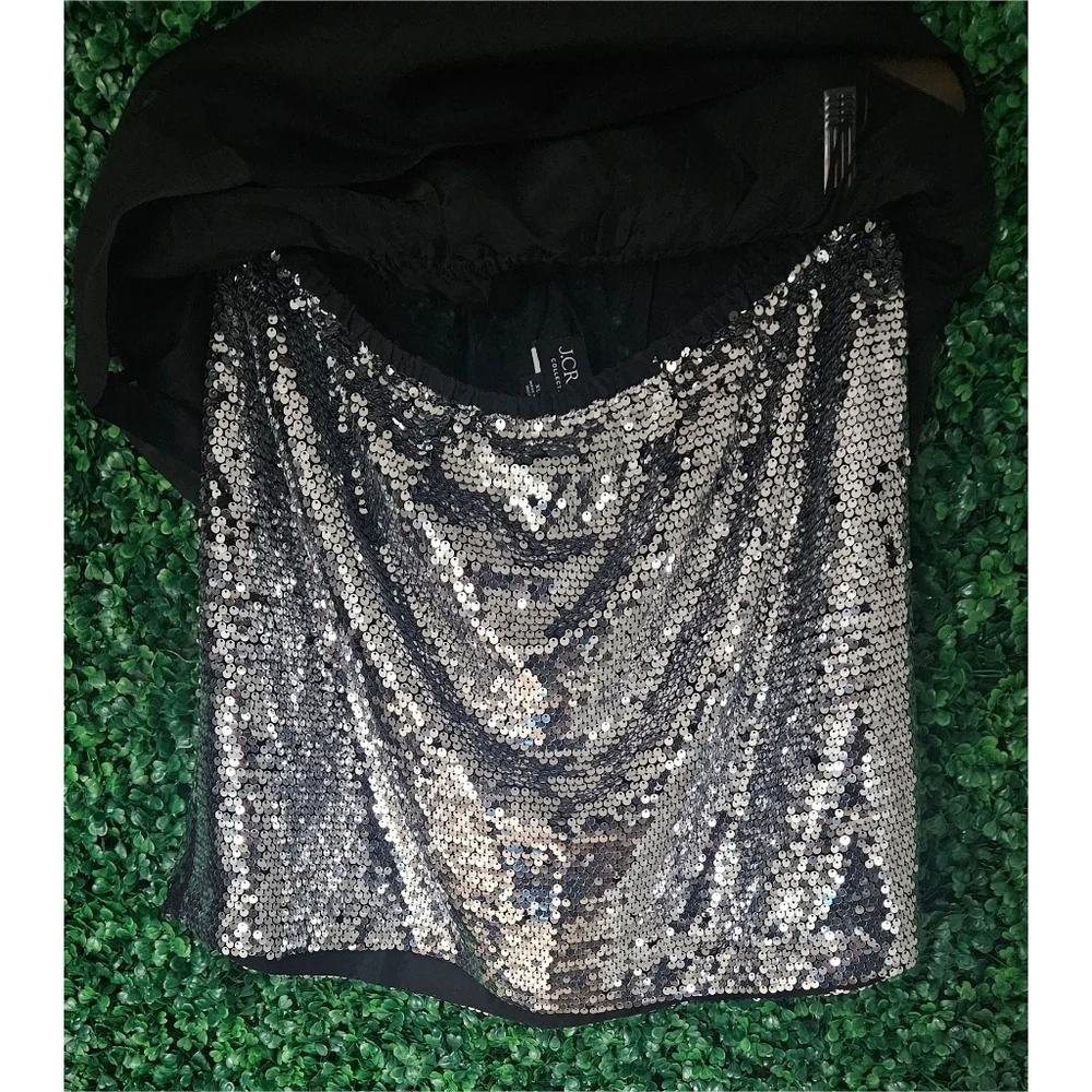 J.Crew Collection Layered Silk Organza Sequin Skirt - Picture 10 of 12